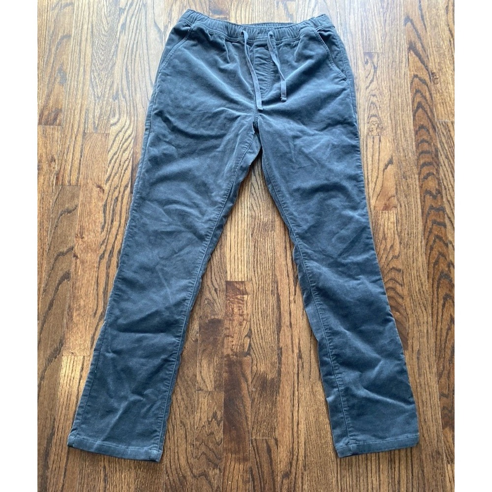 Katin Pants Mens Size Medium Gray Corduroy Drawstring Textured Elastic Waist